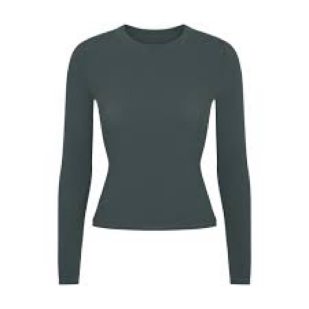 SKIMS Fits Everybody Long Sleeve T-Shirt | Deep Sea | Size XL - Picture 5 of 8